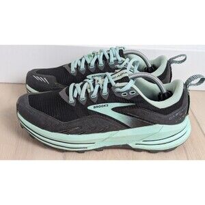 Brooks Cascadia 16 Womens 8 Black Mint Green Running Shoes Sneakers 1203631B049